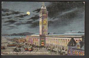 Ferry Building at Night San Francisco CA Post Card PPC809