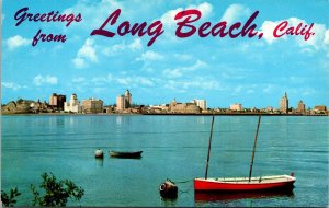 Greetings From Long Beach California CA Postcard UNP VTG Unused Vintage Chrome 