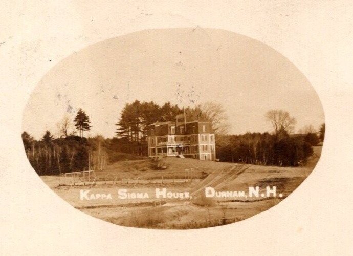 RPPC Real Photo Postcard - Kappa Sigma House - Durham - New Hampshire - 1907