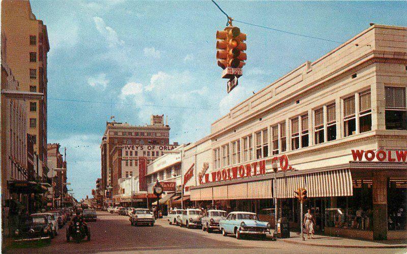 Postcard Florida Orlando FL Downtown 1960s Chrome Unposted 