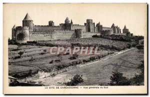 Old Postcard La Cite Carcassonne South view Generale