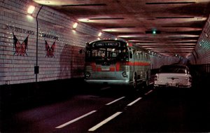 Canada Windsor Detroit-Windsor Tunnel Interior View Showing Tunnel Bus and Pa...