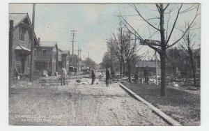 P2248, old postcard campbell ave flood hamiliton ohio