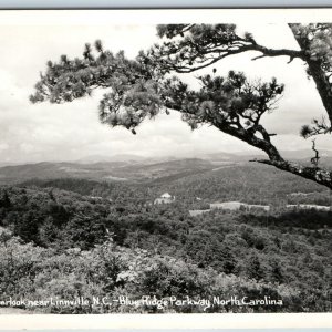 c1950s Linnville NC RPPC Flat Rock Overlook Blue Ridge Parkway Scenic Photo A199