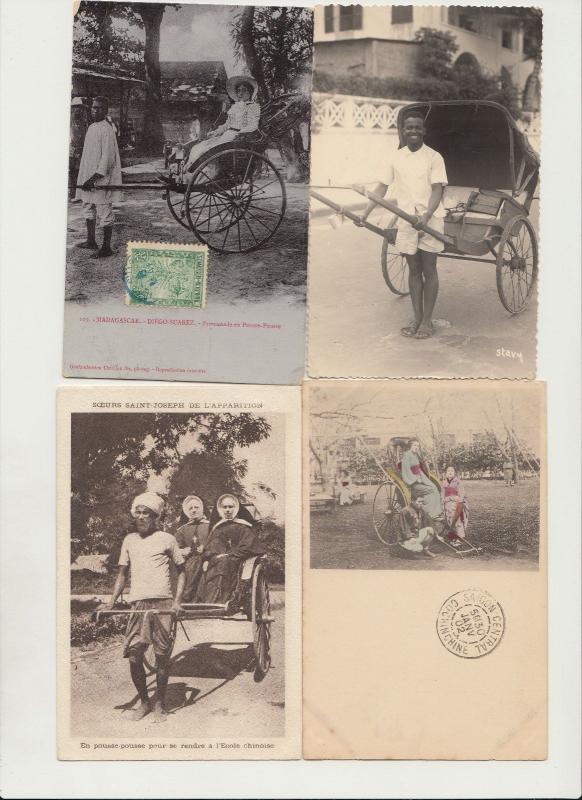 RICKSHAWS POUSSE-POUSSE TRANSPORT AFRICA AFRIQUE ASIA ASIE 41 CPA (L2672)