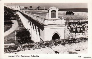 Postcard RPPC Ancient Wall Cartagena Colombia