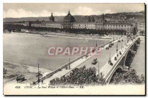 Postcard Old Lyon Wilson Bridge and the Hotel Dieu