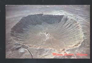 METEOR CRATER ARIZONA NEAR FLAGSTAFF ROUTE 66 PETLEY BIRDSEYE VIEW POSTCARD