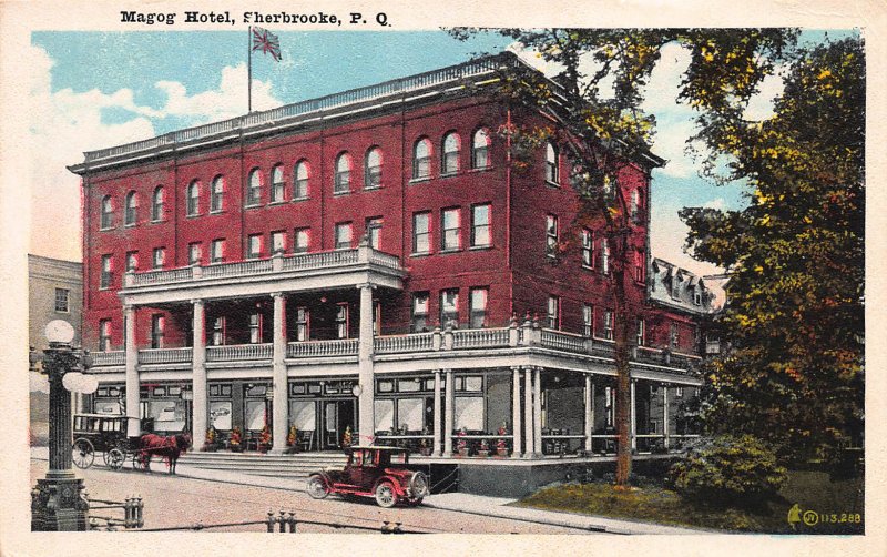 Magog Hotel, Sherbrooke, Quebec, Canada, early postcard, unused