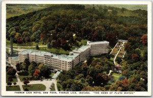 French Lick Indiana IND, Hotel  and Park, Home of Pluto Water, Vintage Postcard