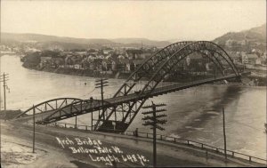 Bellows Falls VT Arch Bridge c1910 Real Photo Postcard