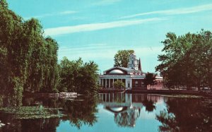 Vintage Postcard Town Hall Milford Picturesque View Connecticut NATCO Pub.