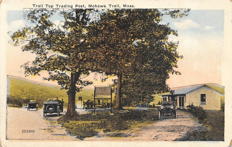 Trail Top Trading Post, Mohawk Trail, Massachusetts ca 1920s Vintage Postcard