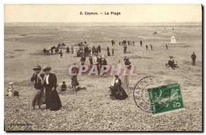 Old Postcard Cayeux The Beach