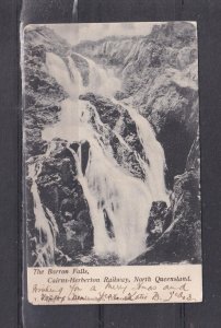 QUEENSLAND, BARRON FALLS, CAIRNS HERBERTON RAILWAY, 1905 ppc to Clunes, Victoria