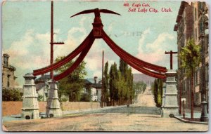 1910's Eagle Gate Salt Lake City Utah UT Posted Postcard