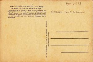 BF14931 vallee de la truyere le barrage de sarrans  france front/back image