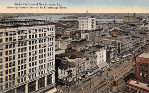 Bird's Eye View Showing Crescent Formed by Mississippi River - New Orleans, L...