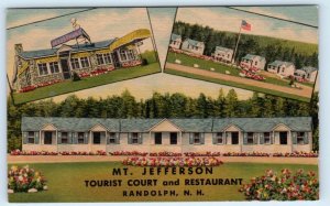 RANDOLPH, NH New Hampshire Roadside MT. JEFFERSON TOURIST COURT c1940s  Postcard