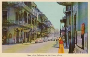 Louisiana New Orleans Iron Lace Balconies In The Vieux Carre