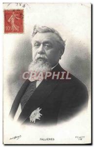 Postcard Old Fallieres President of the Republic