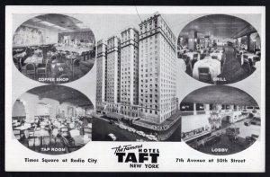 NEW YORK CITY Hotel Taft on Times Square at Radio City RPPC