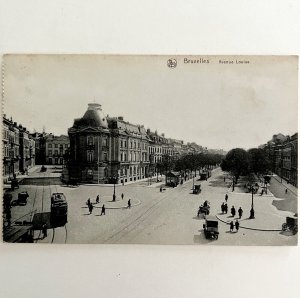 Louise Avenue Downtown And Railway Brussels Belgium 1910s Postcard PCBG12B