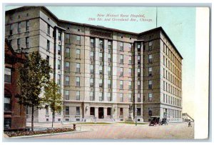 1911 New Michael Reese Hospital Exterior Groveland Avenue Chicago IL Postcard