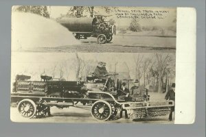 Chicago ILLINOIS RPPC '17 ADVERTISING 4 Wheel Drive TRUCK Clintonville WISCONSIN