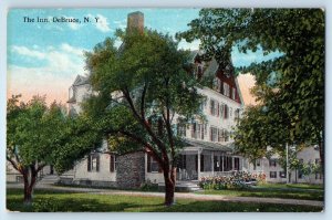1931 The Inn Hotel Building DeBruce New York NY Otto Hillig Vintage Postcard