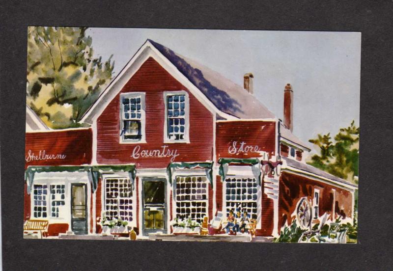 VT Shelburne Country Store Vermont Postcard Painting