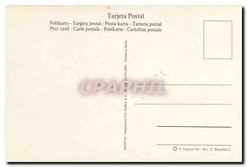 Postcard Modern Barcelona Plaza Palacio