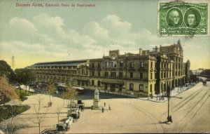 argentina, BUENOS AIRES, Estacion Once de Septiembre, Station (1910) Postcard
