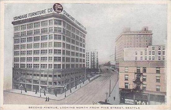 Washington Seattle Standard Furniture Company On Second Avenue Looking North ...