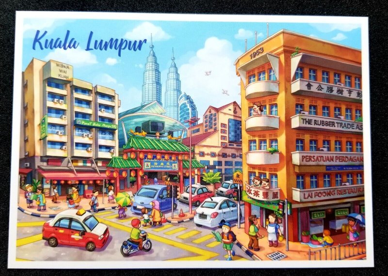 [AG] P135 Malaysia Kuala Lumpur Tourism Petaling Street City (postcard) *New