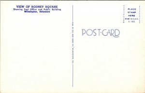 Vtg Rodney Square Post Office Public Building Wilmington Delaware DE Postcard