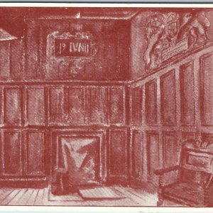 c1910s Edinburgh, UK Queen Mary's Room Birth Castle Postcard Royal Interior A39