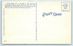 Large Letter Linen FRONT ROYAL, VIRGINIA  VA  ca 1940s Tichnor Postcard