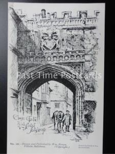 c1907 - Salisbury, CLOSE GATE, HIGH STREET Artist Drawn by Wm. Brown