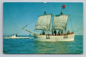 Discovery Replica Ship Jamestown Virginia Vintage Posted 1957