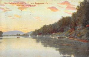 Columbian Grove New York Susquehanna River Front Antique Postcard J71763