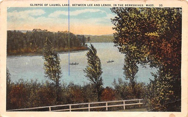 Glimpse of Laurel Lake in Lenox, Massachusetts In the Berkshire.