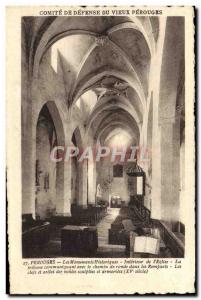 Postcard Old Perouges Interior of & # 39eglise