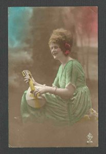 1918 A.E.F. WWI SOLDIERS MAIL, W/BEAUTIFUL WOMAN, POSTED