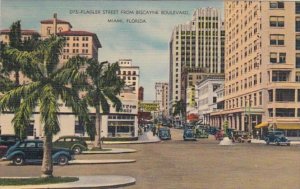 Florida Miami Flagler Street From Biscayne Boulevard
