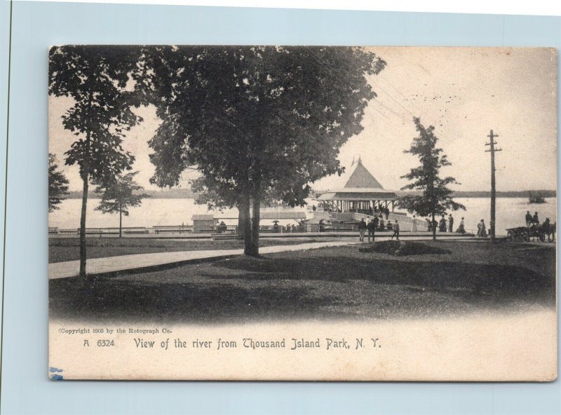 Postcard NY Orleans Thousand Island Park River View 1905 View Boat Landing O04