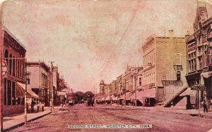 H40/ Webster City Iowa Postcard 1912 Second Street Stores People