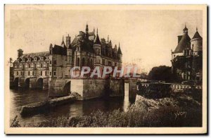 Old Postcard Chateaux of the Loire Chenonceaux Facade North East