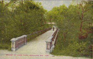 Wisconsin Milwaukee Bridge At Lake Park 1915