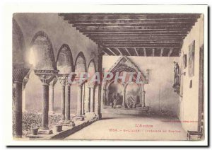 St Lizier Old Postcard Interior of the cloister